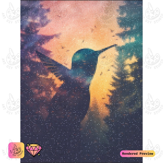 Artdiystudio Whispers Of The Hummingbird Diy Diamond Painting Kit A Journey Into Tranquil Beauty 2