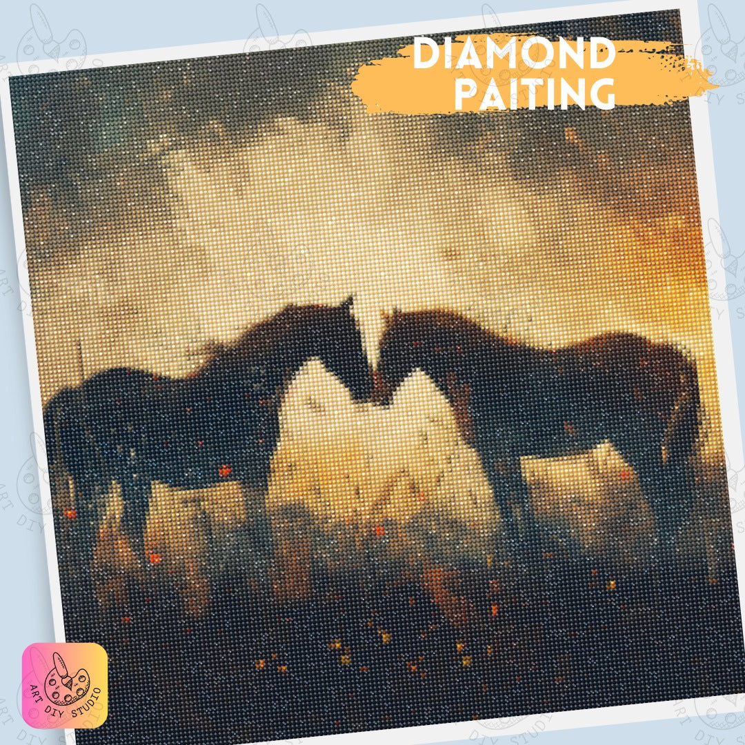 Artdiystudio Wild Horses At Dawn Diy Diamond Painting Kit Capture The Beauty Of Nature 4