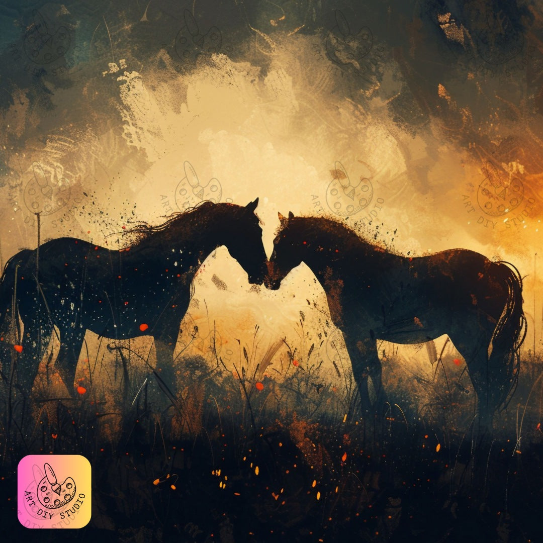 Artdiystudio Wild Horses At Dawn Diy Diamond Painting Kit Capture The Beauty Of Nature 8