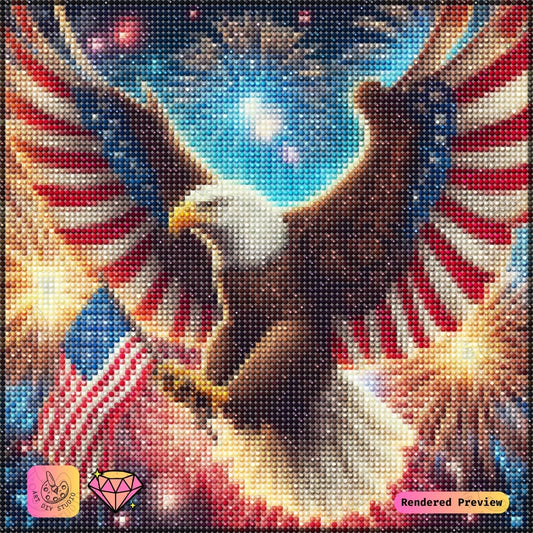 Artdiystudio Wings Of Freedom Eagle Diy Diamond Painting Kit A Bold Celebration Of Independence 5