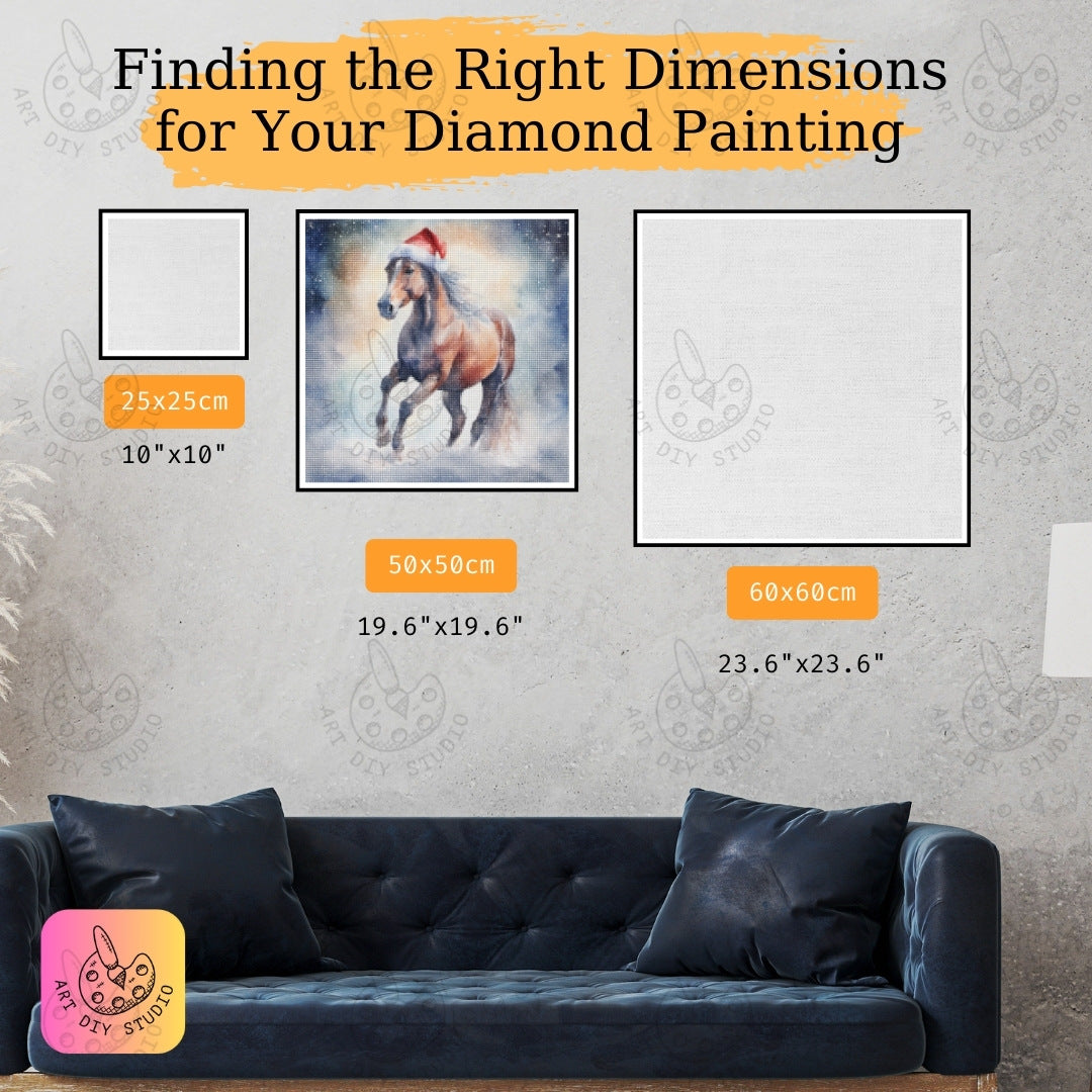 Artdiystudio Winter Wanderer Stallion Diy Diamond Painting Kit A Holiday Adventure Awaits