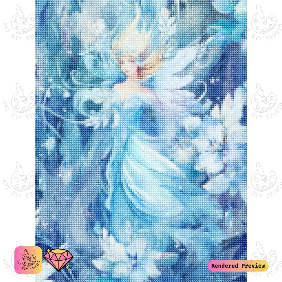 Artdiystudio Winters Embrace Fairy Diy Diamond Painting Kit A Magical Journey Into The Heart Of Winter 2