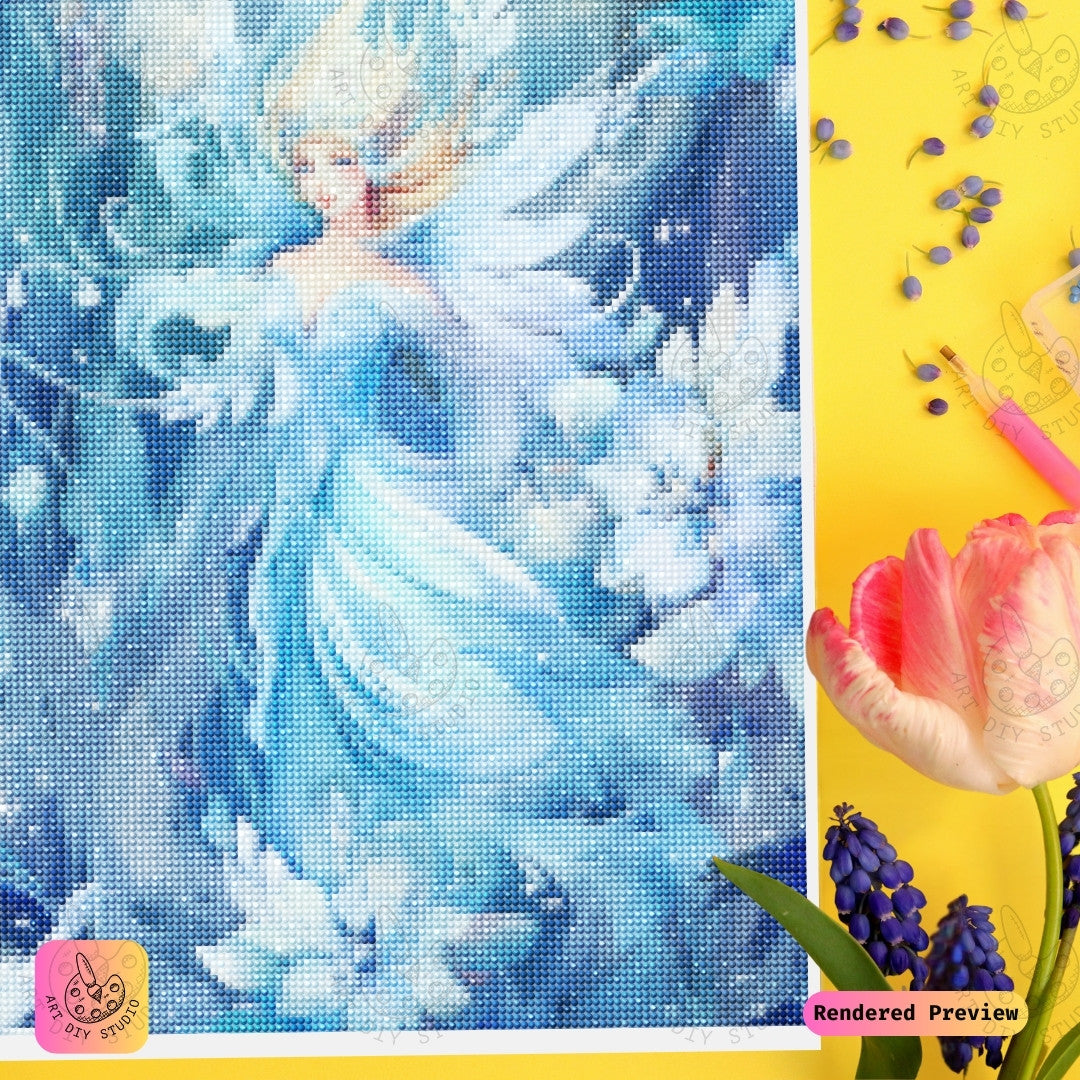 Artdiystudio Winters Embrace Fairy Diy Diamond Painting Kit A Magical Journey Into The Heart Of Winter 3