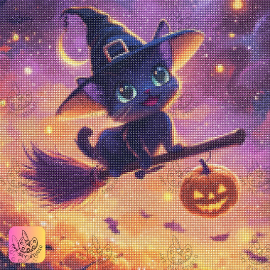 Artdiystudio Witchy Whiskers Pumpkins Diy Diamond Painting Kit Your Cute Halloween Craft 7