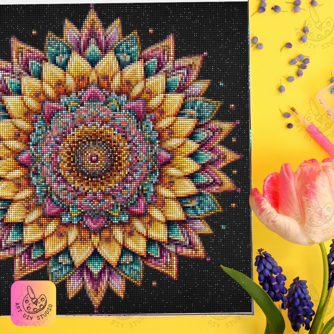 Artdiystudio Zen Blossom Mandala Diy Diamond Painting Kit Create Calm Through Art 6