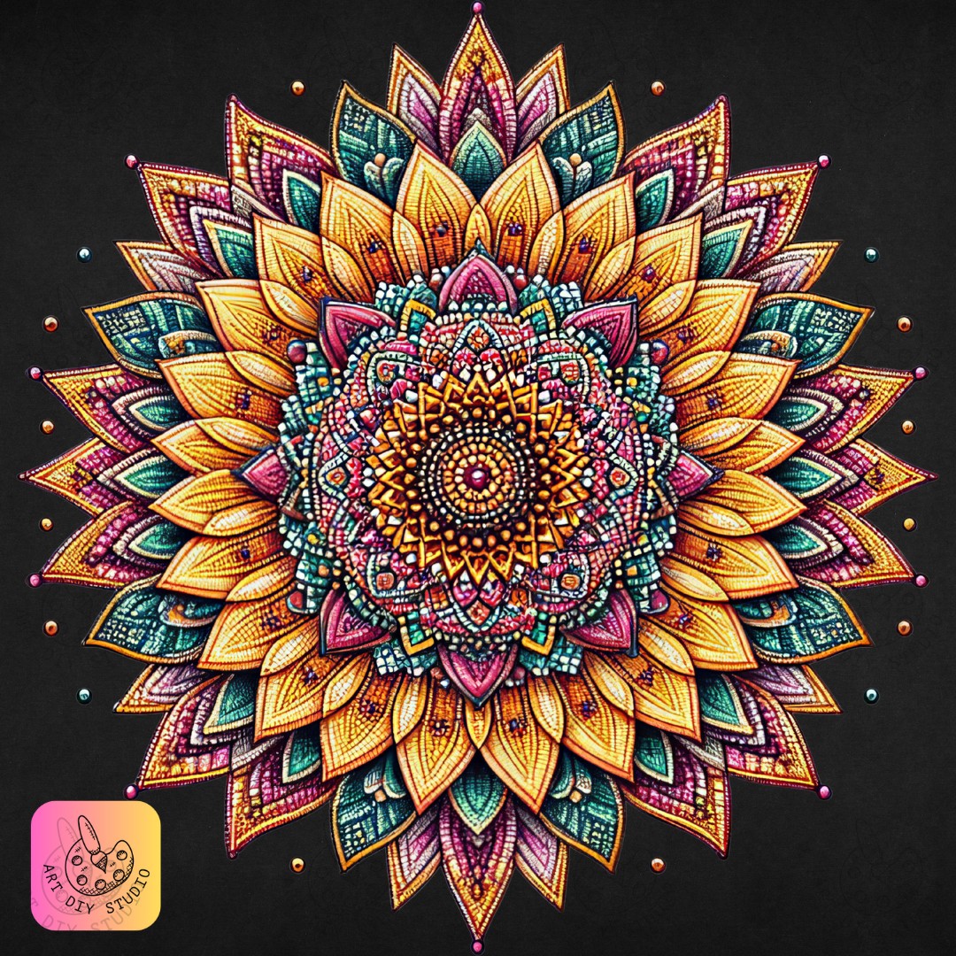 Artdiystudio Zen Blossom Mandala Diy Diamond Painting Kit Create Calm Through Art 8