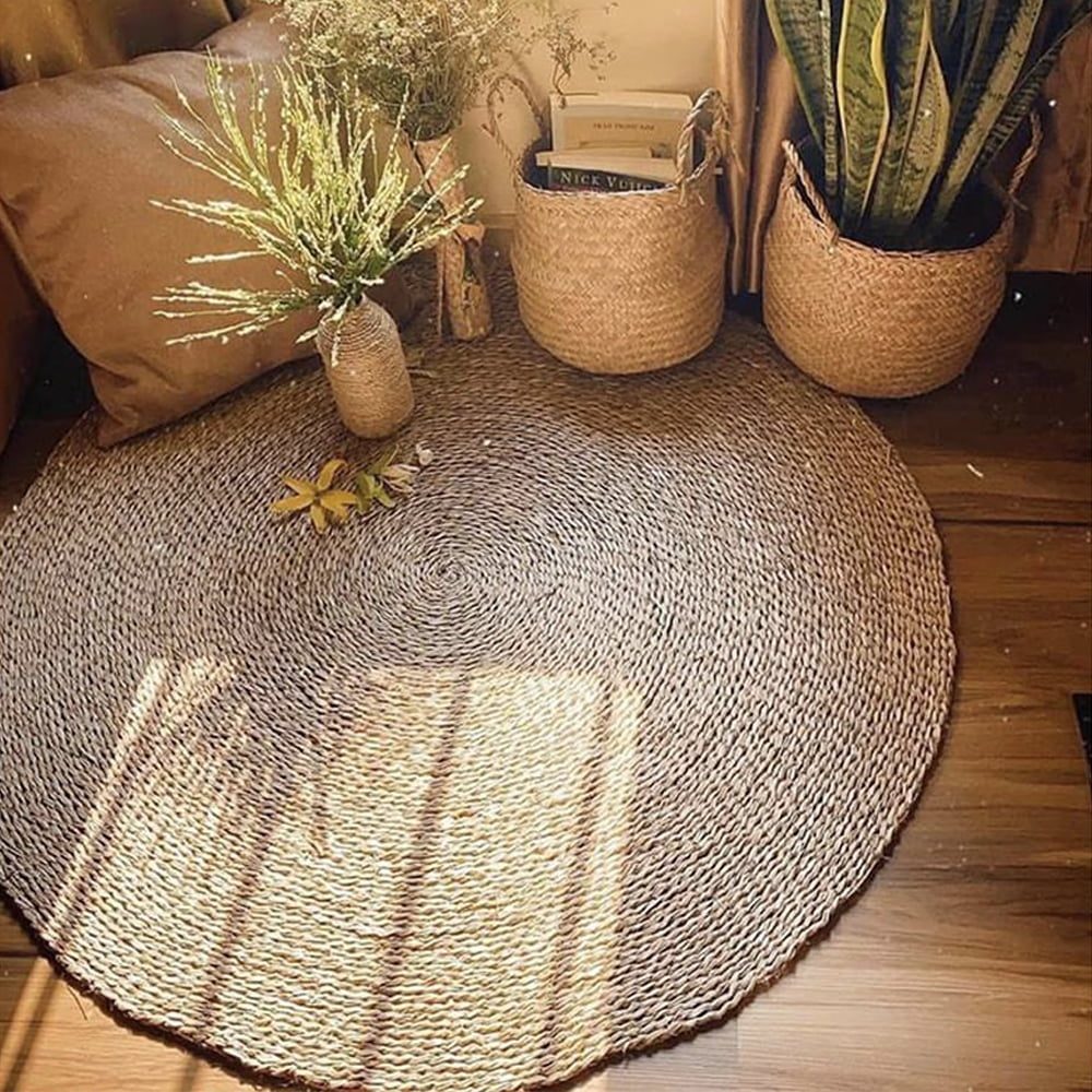 Round Natural Seagrass Floor Mat