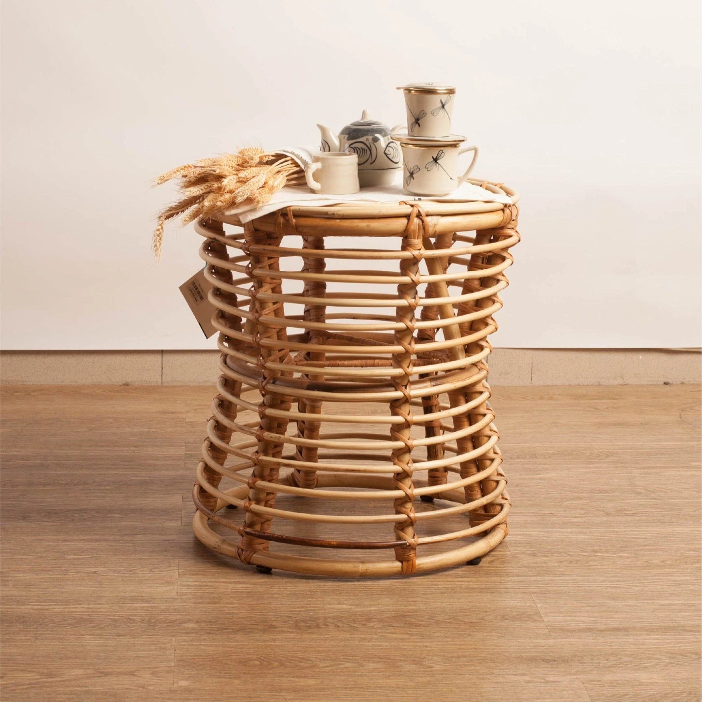 Natural Rattan Round Stool
