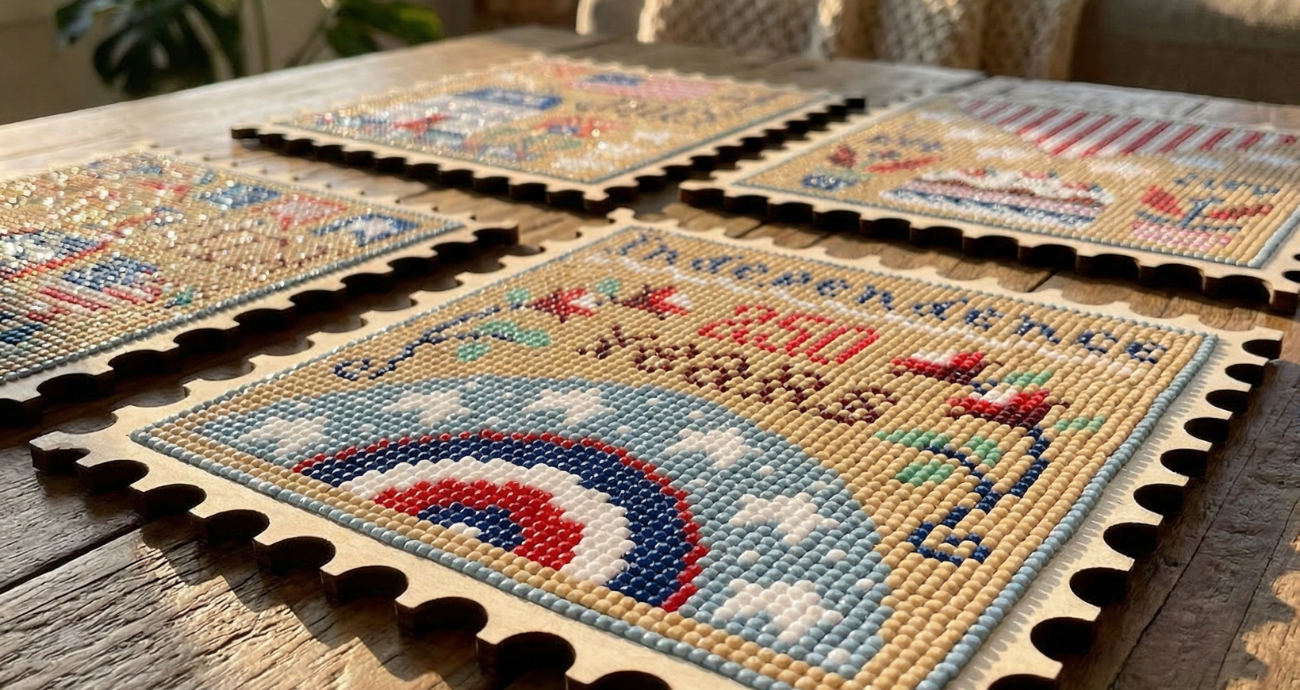 Wood Gem Minis Stamps