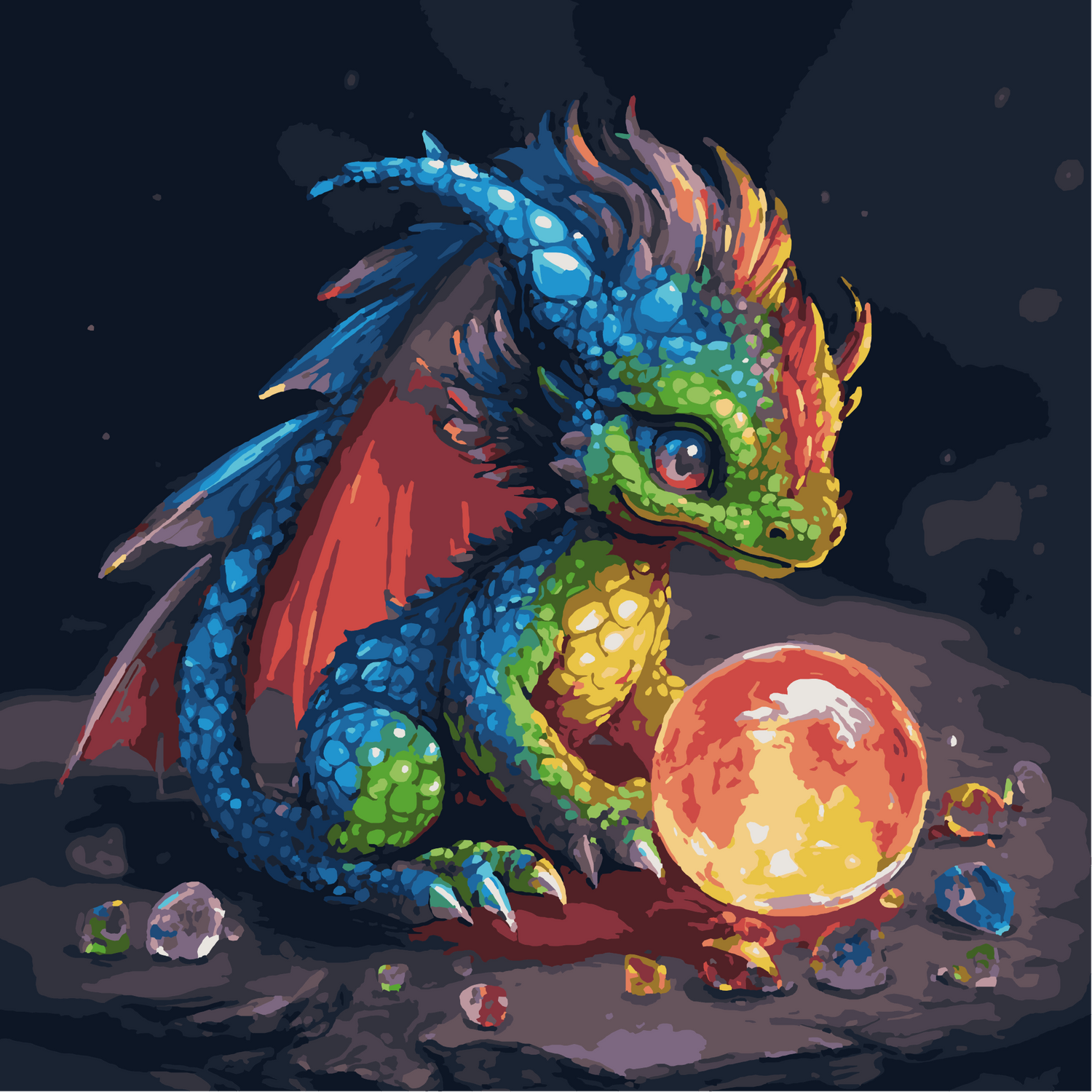 Dragon Paint by Numbers Kits