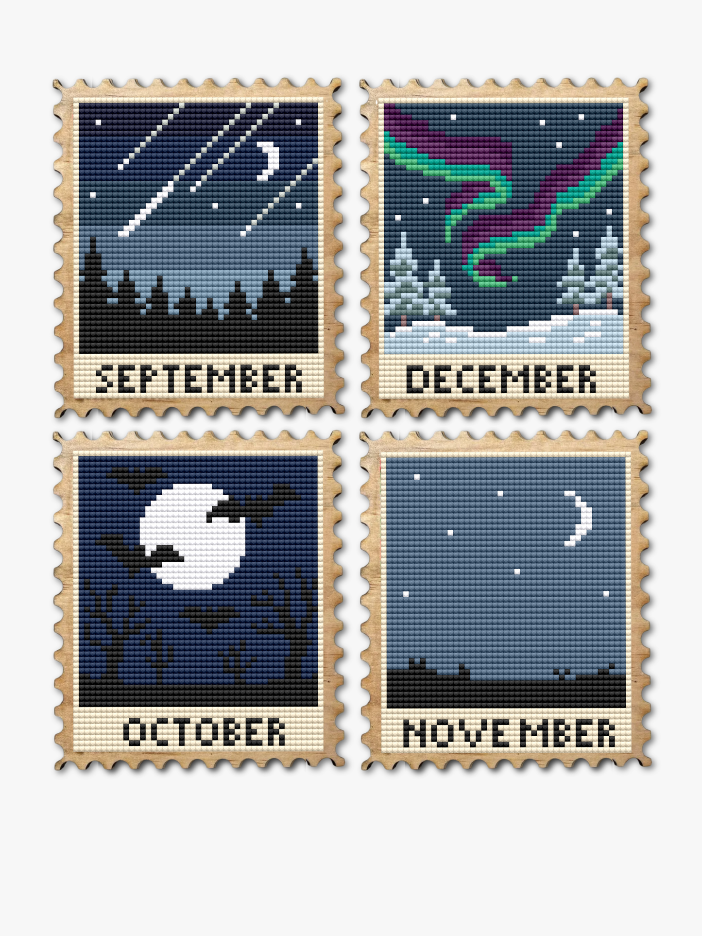 Wood Gem Minis™ - Night Sky Calendar Stamps