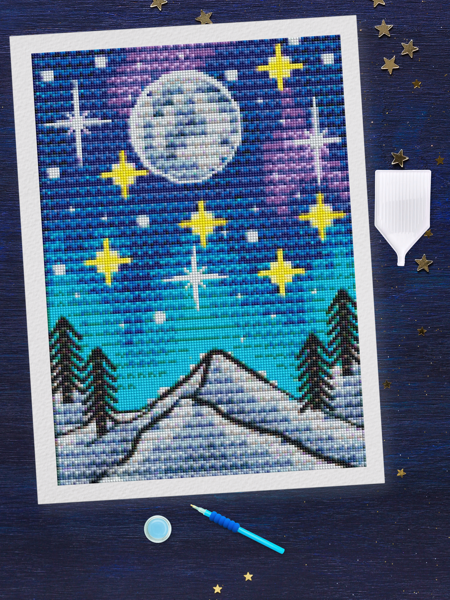 Diamond Painting Kit - Northern Lights Winter Night