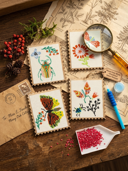 Wood Gem Minis™ - Woodland Insect Stamps