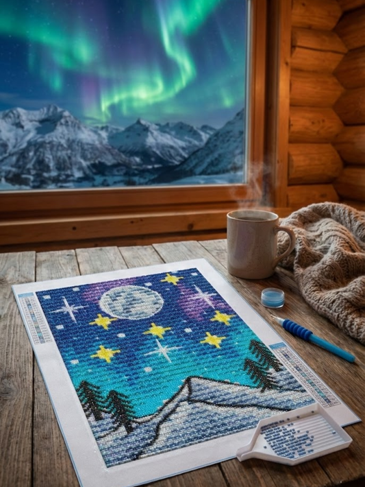 Diamond Painting Kit - Northern Lights Winter Night