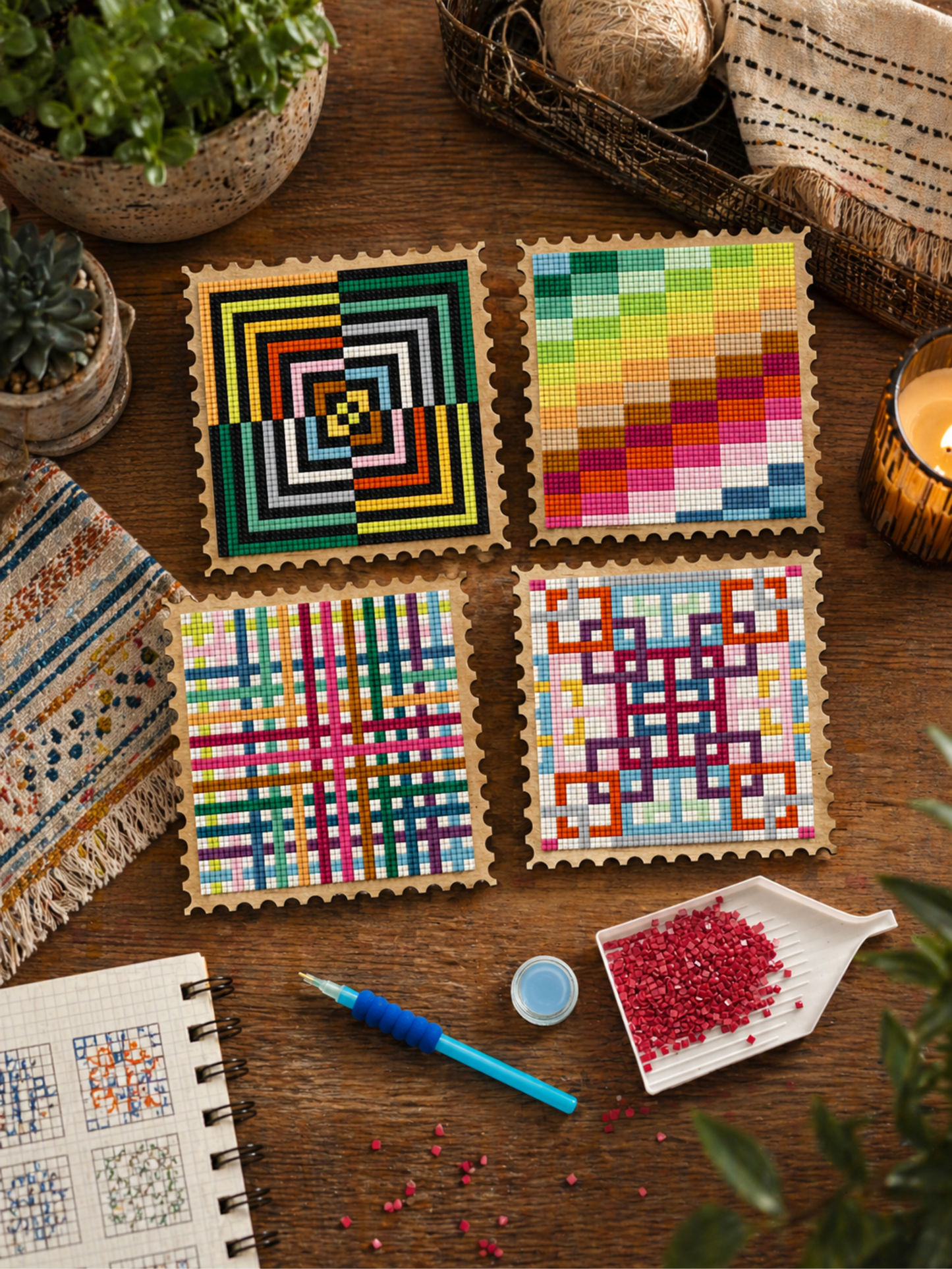 Wood Gem Minis™ - Modern Geometric Stamps