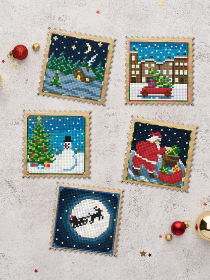 Wood Gem Minis - Holiday Stamps