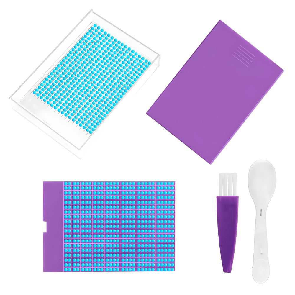 4pcs Diamond Painting Drill Tray Set with Multi-Compartment Design 12