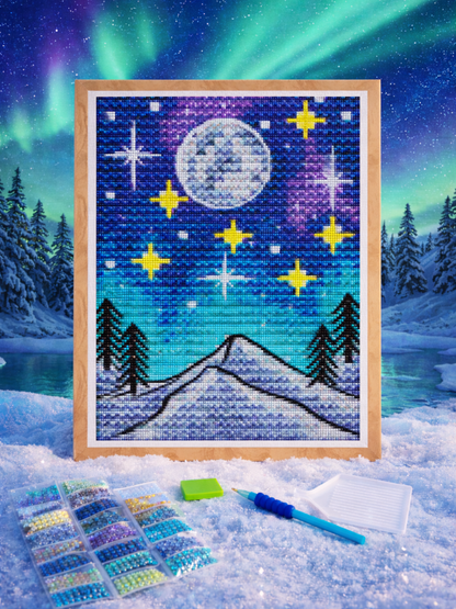 Diamond Painting Kit - Northern Lights Winter Night
