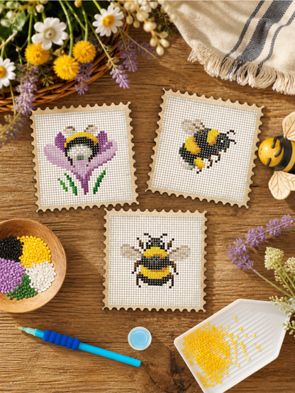 Wood Gem Minis™ - Bumblebee Garden Stamps
