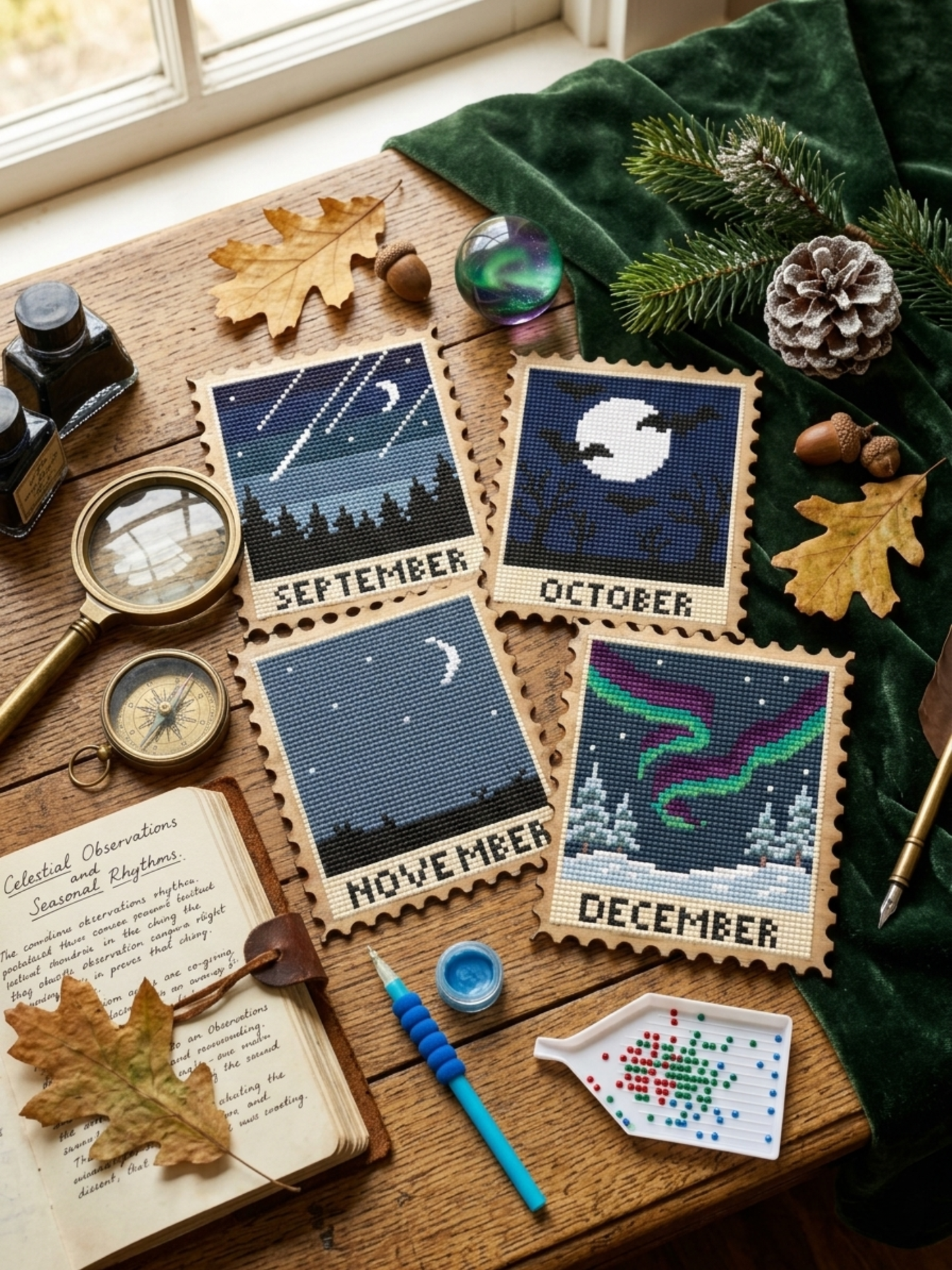 Wood Gem Minis™ - Night Sky Calendar Stamps