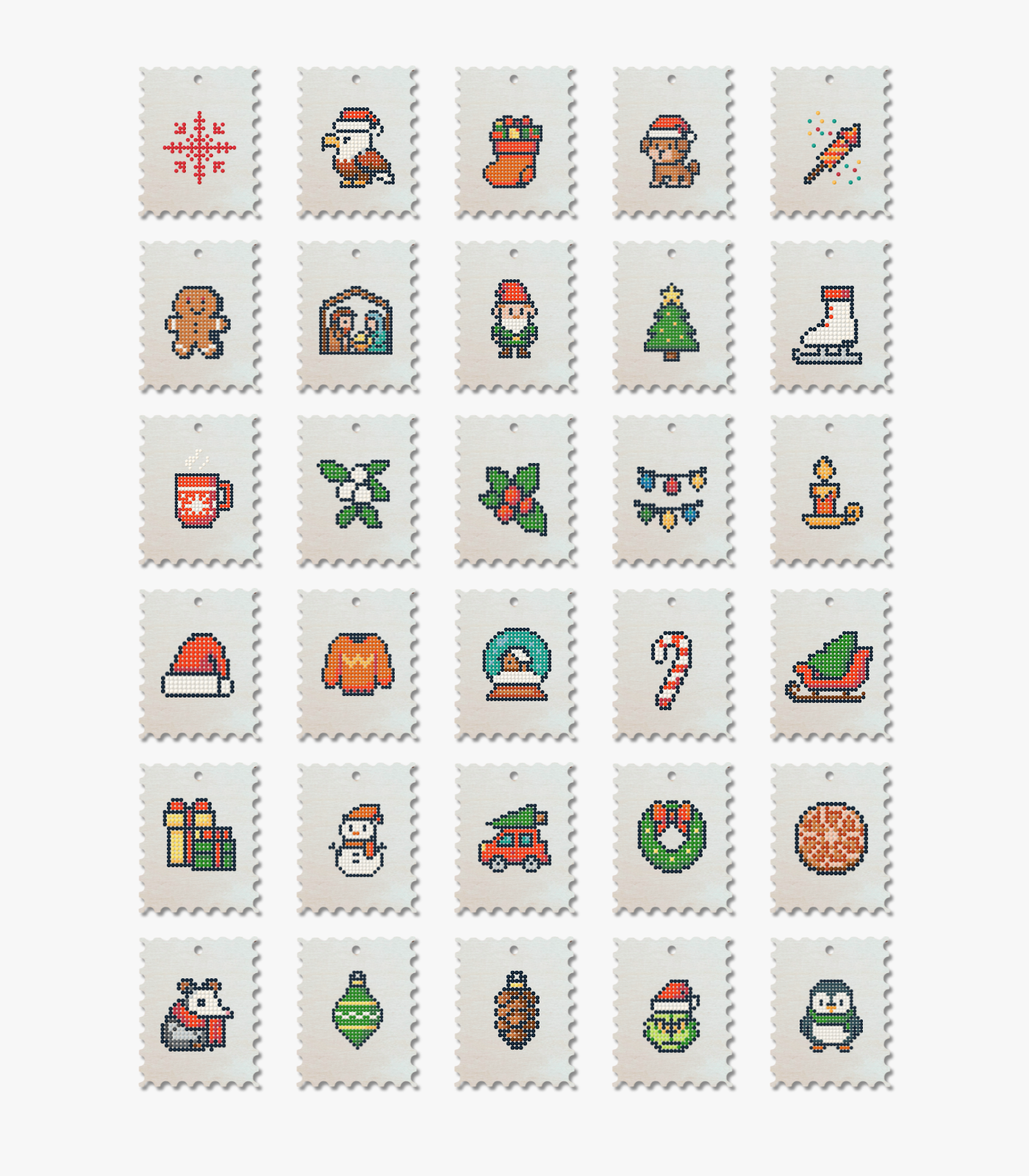 Diamond Painting Ornament Kit – Stamp Spark Minis (Set of 30)