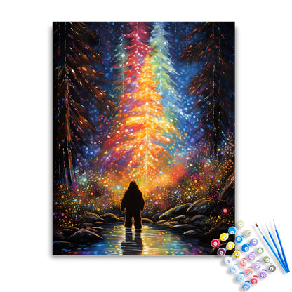 Bigfoot's Forest of Lights Paint by Numbers Kit