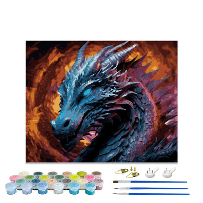 Blazing Shadow Dragon Paint by Numbers Kit
