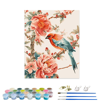Blooming Bird Elegance Paint by Numbers Kit