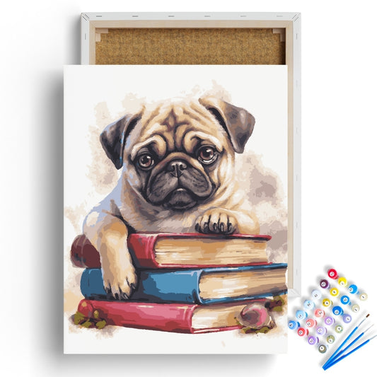 Bookish Pug Paint by Numbers Kit