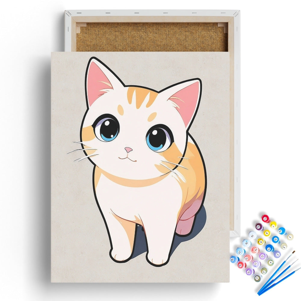Cartoon Kitty Eyes Paint by Numbers Kit