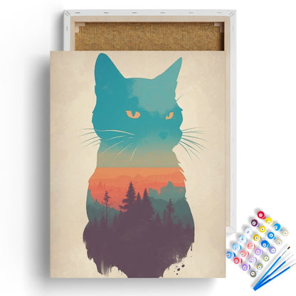 Catscape Silhouette Paint by Numbers Kit