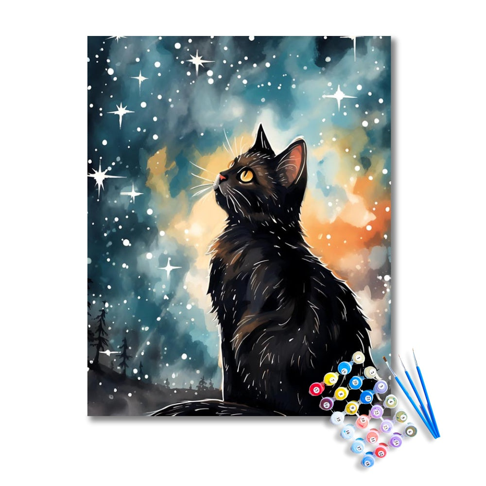 Christmas Cat's Christmas Wish Paint by Numbers Kit