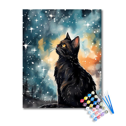 Christmas Cat's Christmas Wish Paint by Numbers Kit