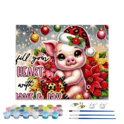 Fill Your Heart With Love Joy Piglet Paint By Numbers Kit