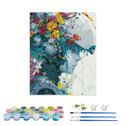 Floral Cyborg Harmony Paint by Numbers Kit