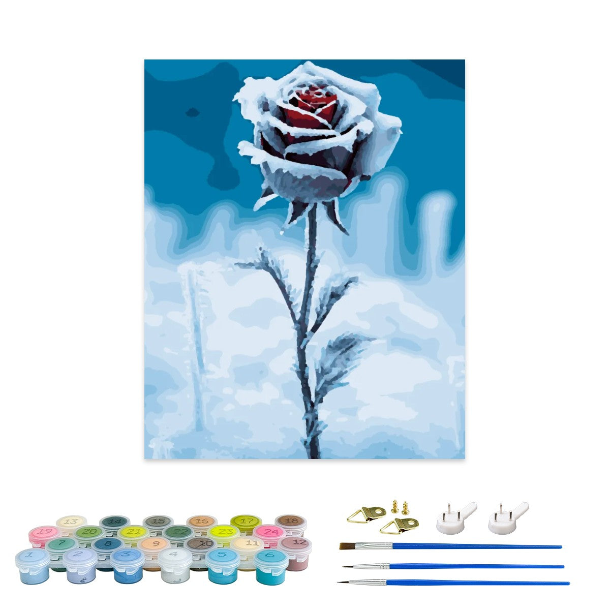 Frozen Rose Romance Paint by Numbers Kit