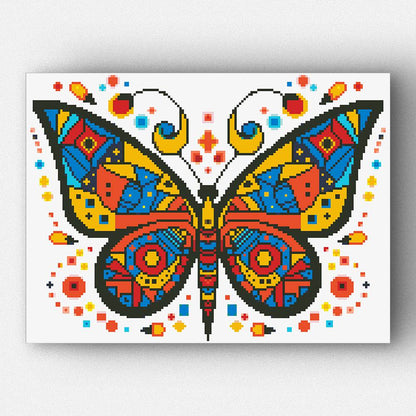 Geometric Butterfly Spectrum Diamond Painting Kit