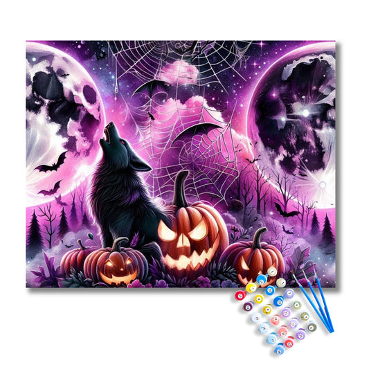 Halloween Howl Night Paint by Numbers Kit