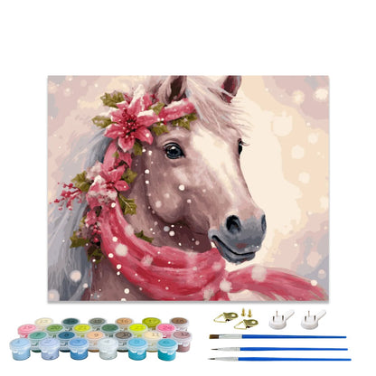 Holiday Horse Charm Paint By Numbers Kit