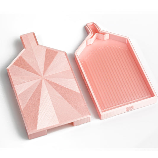 Large Pink Diamond Painting Tray Organizer with Glitter Finish