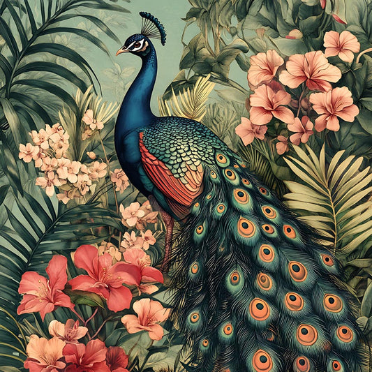 Majestic Peacock in Bloom