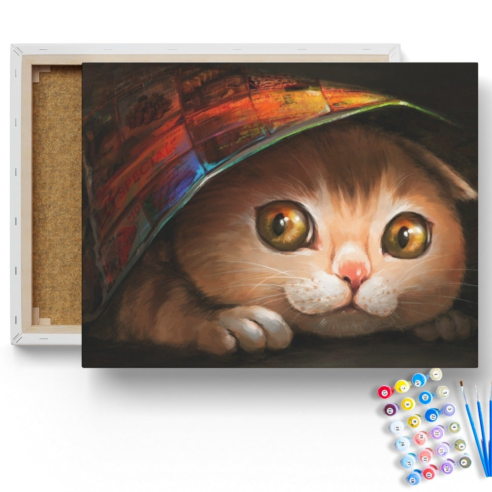 Peekaboo Cat Paint by Numbers Kit