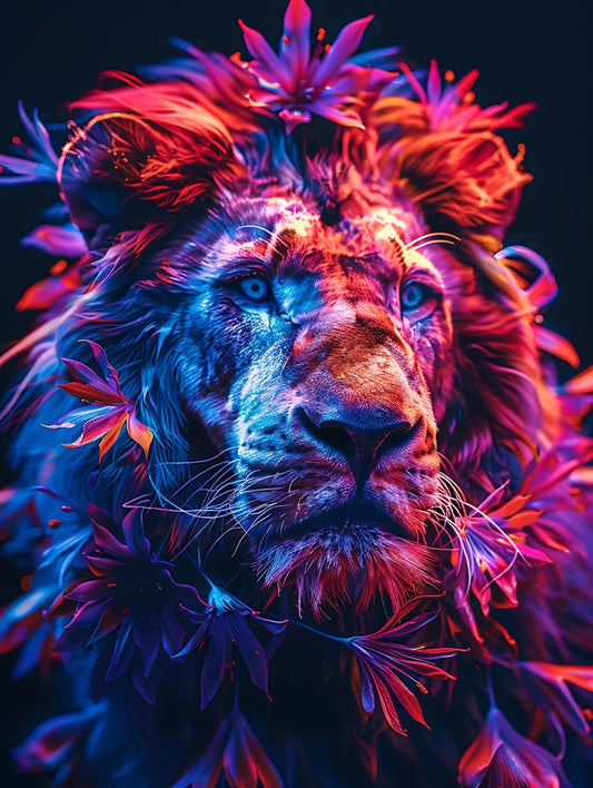 Psychedelic Lion Majesty