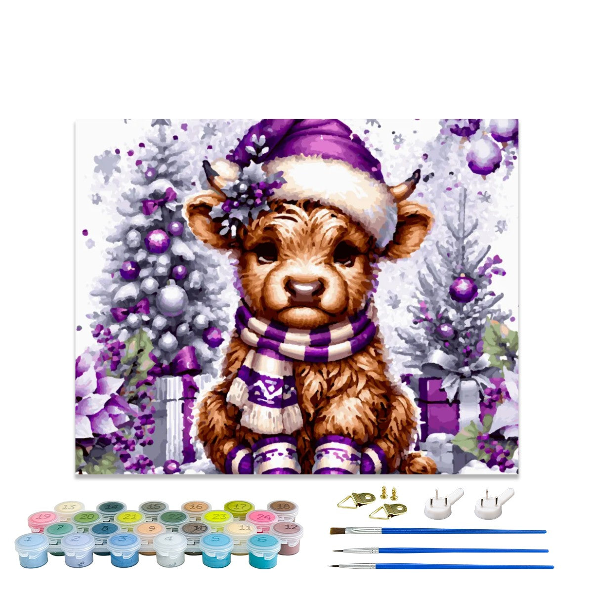 Purple Winter Calf Paint By Numbers Kit
