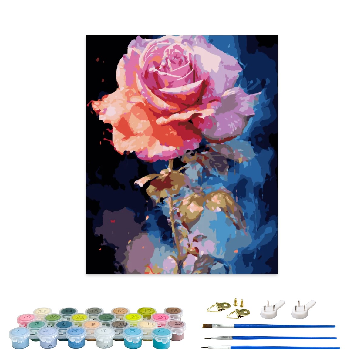 Radiant Rose Elegance Paint by Numbers Kit