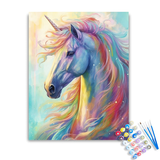 Rainbow Dream Unicorn Paint by Numbers Kit