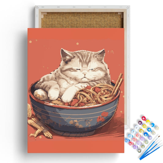 Ramen Cat Bliss Paint by Numbers Kit