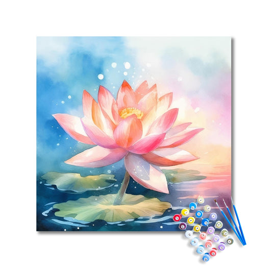 Serene Lotus Blossom Paint by Numbers Kit