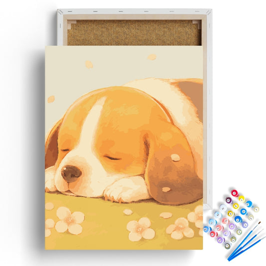 Sleeping Beagle Paint by Numbers Kit