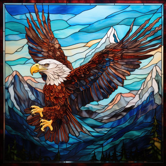 Stained Glass Eagle Soaring